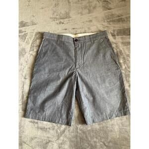 Dockers Chino Shorts Chambray Blue Sz 32 9" Inseam Mens Above Knee Regular Fit